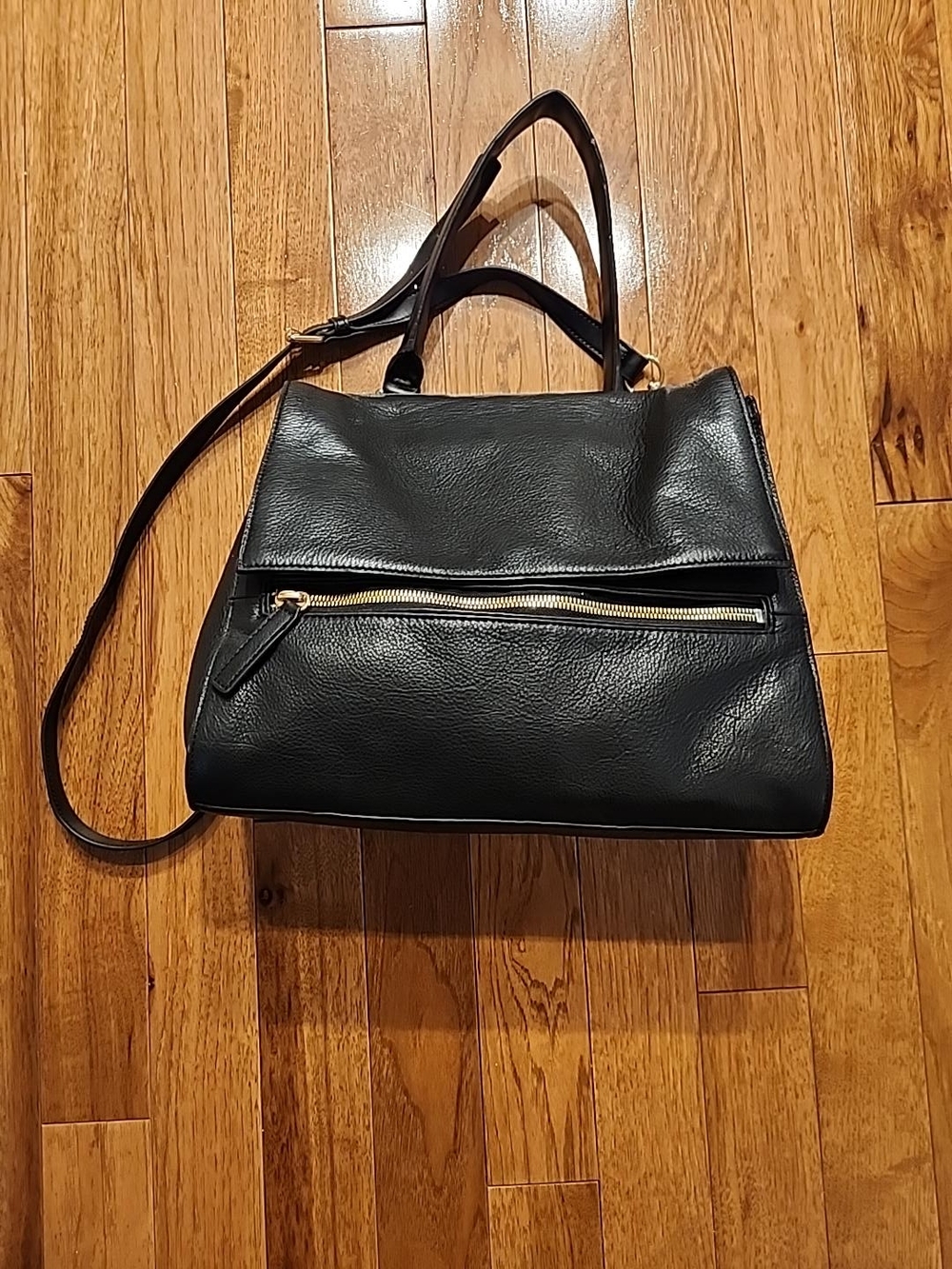 Margot Black Genuine Leather Satchel Shoulder Crossbody Bag